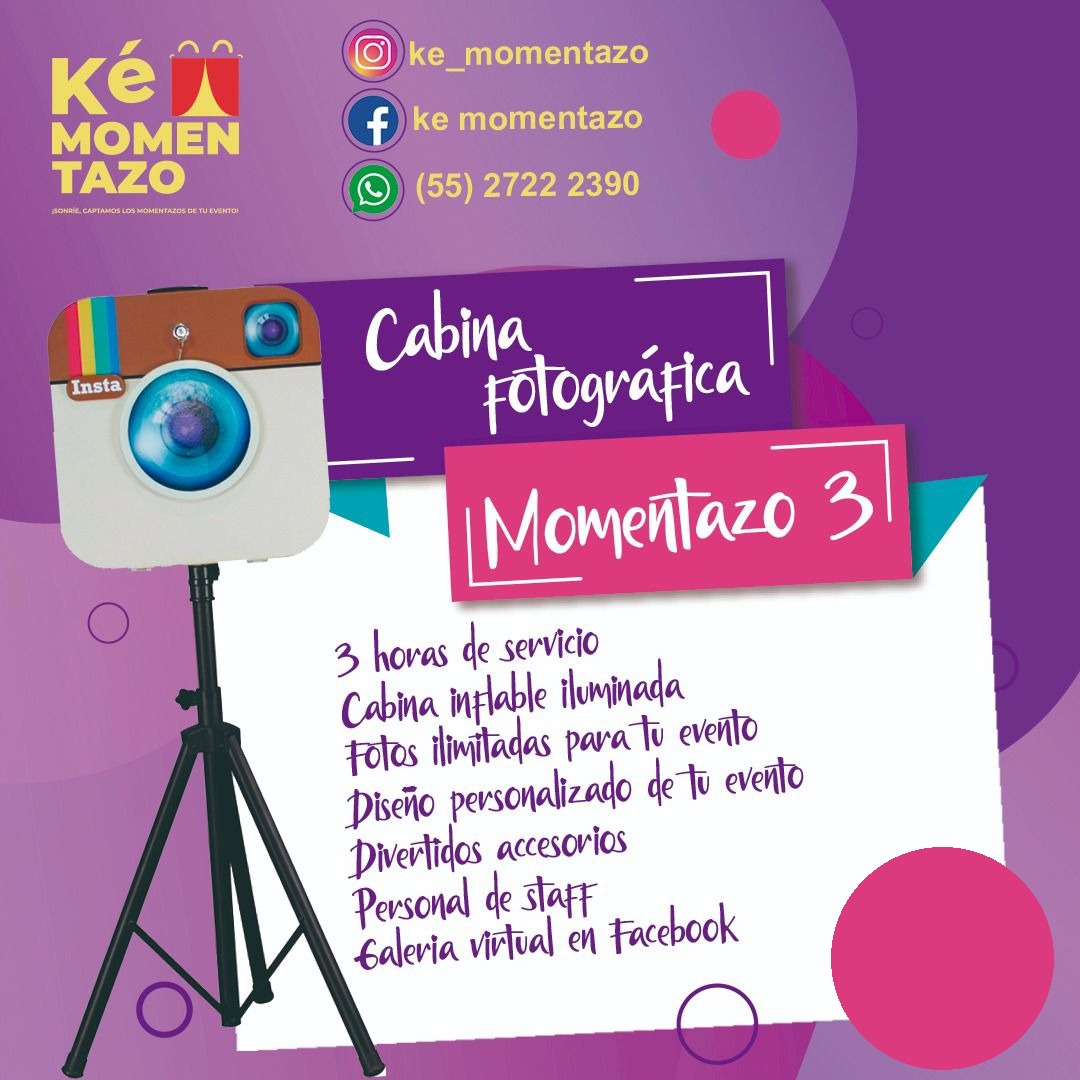 Cabina Fotográfica · Momentazo 3 · 3 horas
